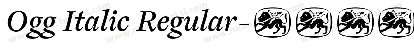 Ogg Italic Regular字体转换
